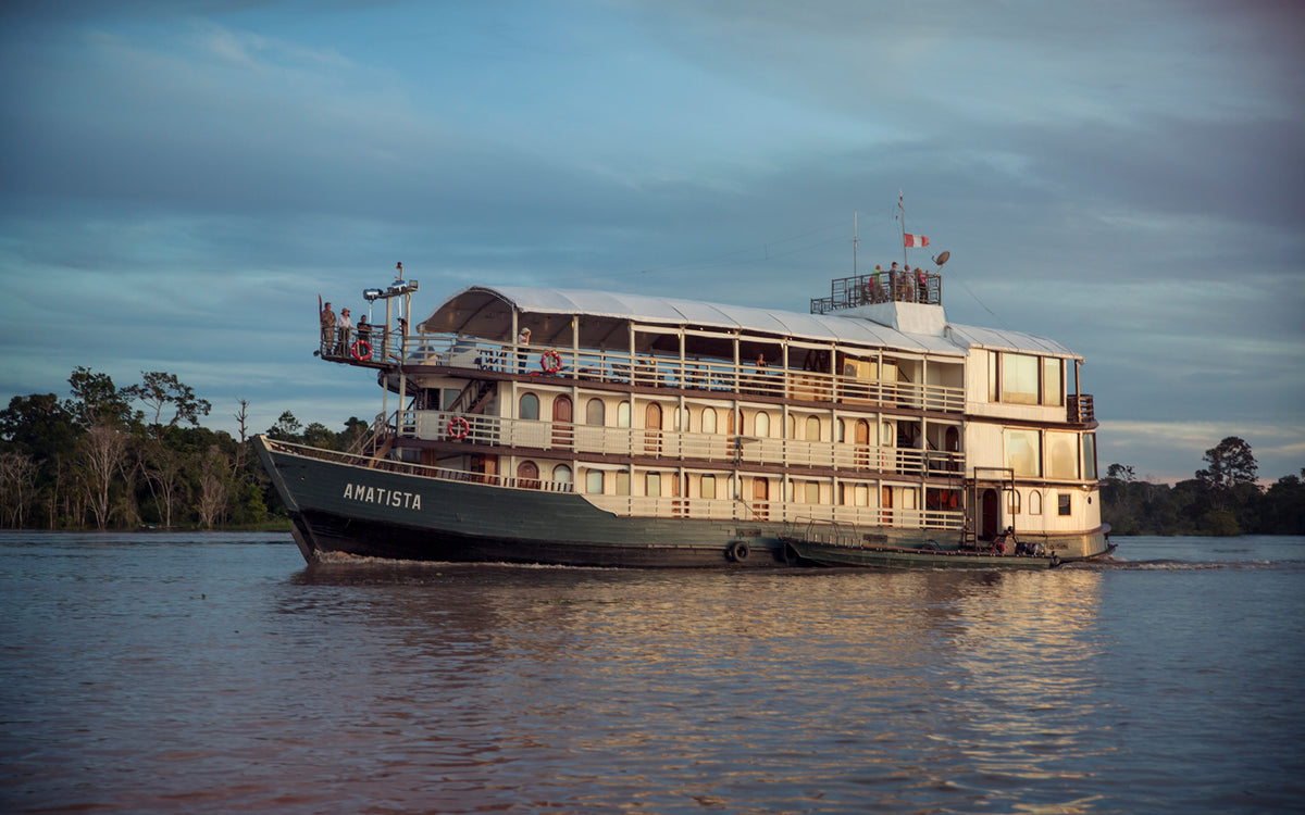 the amatista riverboat in peru along the  amazon river